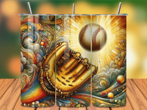 Abstract Baseball Glove Tumbler Wrap Png Review: A Bold Graphic for Handmade Creations