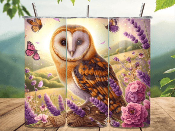 Barn Owl Lavender Field Tumbler Wrap Review: A Cozy, Elegant Graphic for Handmade Creations
