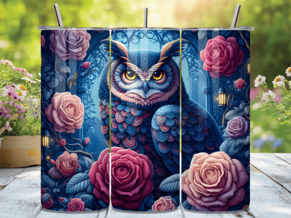 Blue Owl Pink Roses Art Tumbler Wrap Review for Real Crafting Projects