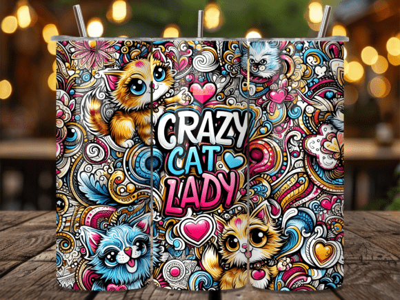 Comic Crazy Cat Lady Tumbler Wrap Review for Professional Design Projects