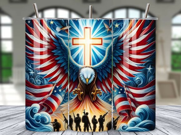 Eagle Cross USA Soldier Tumbler Wrap PNG Review for Real Crafting Projects