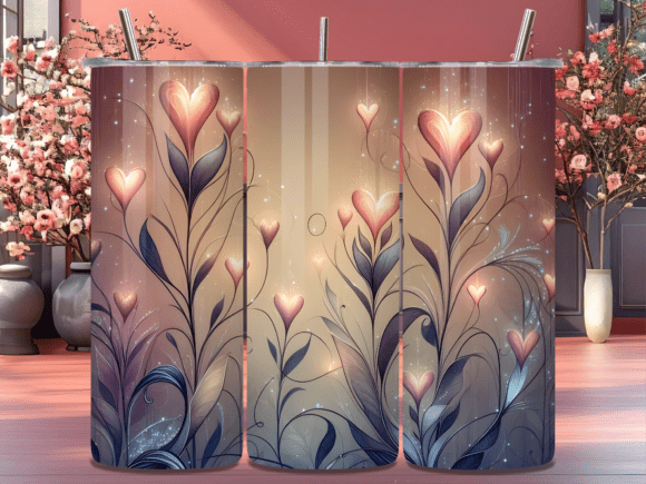 Elegant Glowing Floral Tumbler Wrap: A Design Asset That Elevates Branding and Merch