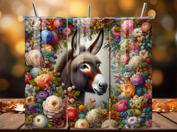 Floral Garden Portrait Donkey Tumbler Wrap Review: A Creative Design for Branding and Marketing