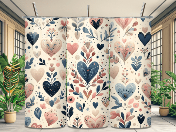 Floral Heart Valentine's Day Tumbler Wrap: A Designer’s Perspective
