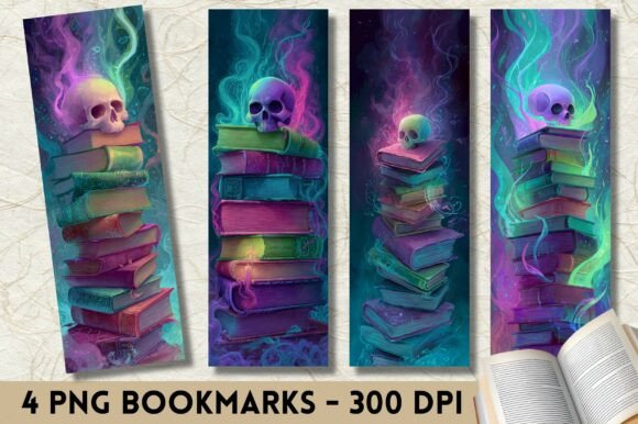 Modern Luxury Blue Bookshelf Bookmark for Crafts