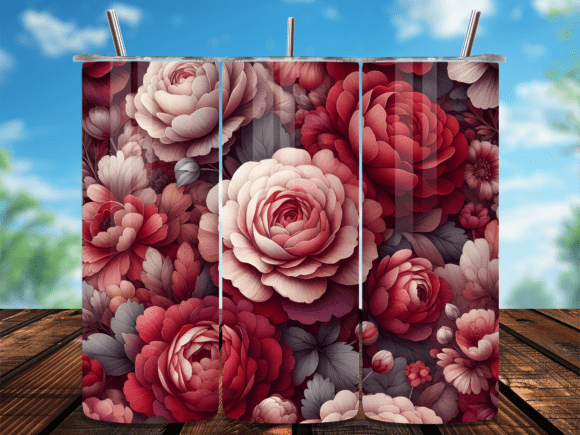 Moody Red Rose Floral Tumbler Wrap Review for Digital Sellers