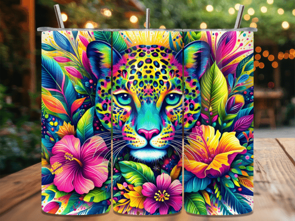 Neon Floral Leopard Pattern Tumbler Wrap Review for Digital Sellers