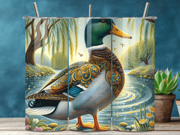 Ornate Mallard Duck Pond Tumbler Wrap Review for Digital Sellers