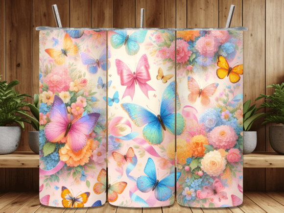 Pastel Watercolor Butterfly Tumbler Wrap Review