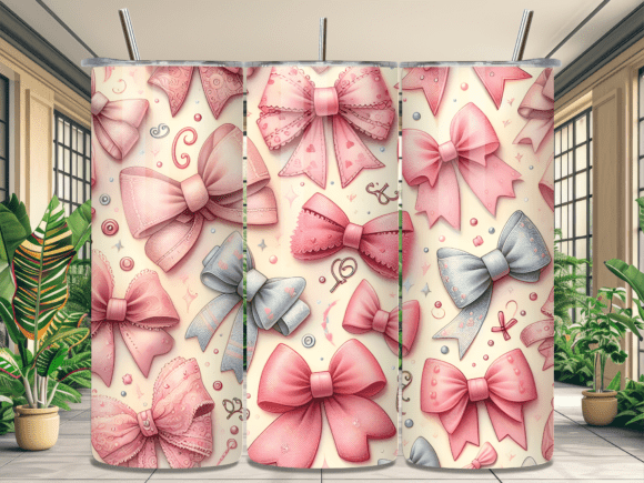 Pink Coquette Bows Tumbler Wrap Design Review for Real Crafting