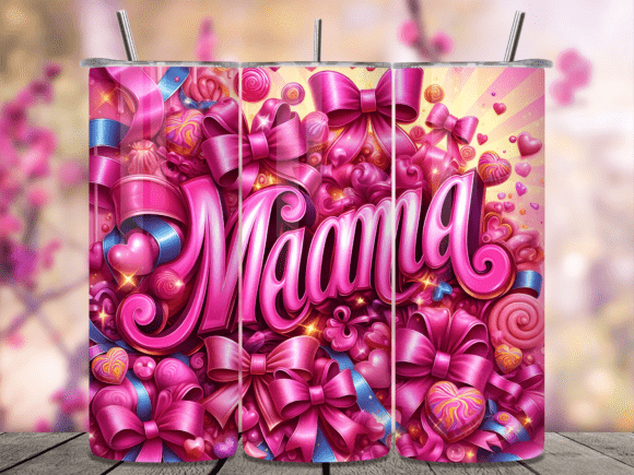 Pink Ribbon Bows Mama Love Tumbler Wrap Review for Sellers