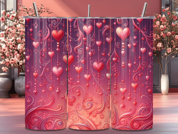 Romantic Hearts Valentine’s Tumbler Wrap: A Design Asset for Charming Branding and Merch