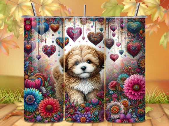 Shabby Chic Floral Puppy Tumbler Wrap Review for Digital Sellers