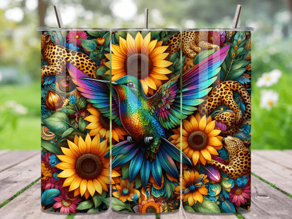 Sunflower Leopard Hummingbird Tumbler: A Designer’s Review for Tumbler Wraps